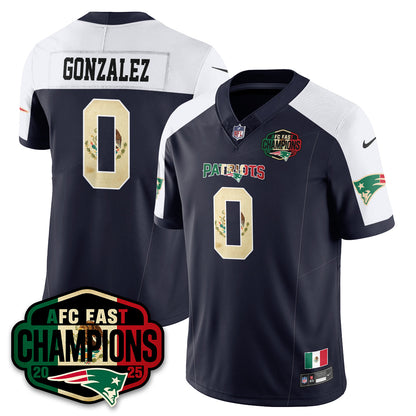 NE Mexico AFC East Division Champions Vapor Limited Jersey - Stitched