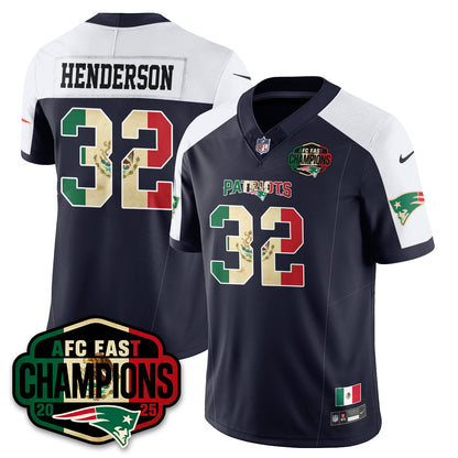 NE Mexico AFC East Division Champions Vapor Limited Jersey - Stitched