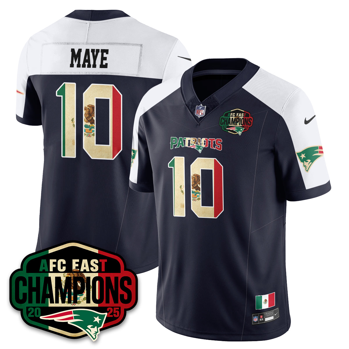NE Mexico AFC East Division Champions Vapor Limited Jersey - Stitched