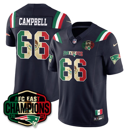 NE Mexico AFC East Division Champions Vapor Limited Jersey - Stitched