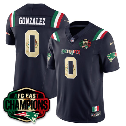 NE Mexico AFC East Division Champions Vapor Limited Jersey - Stitched