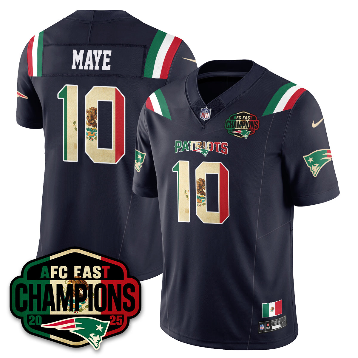 NE Mexico AFC East Division Champions Vapor Limited Jersey - Stitched