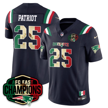 NE Mexico AFC East Division Champions Vapor Limited Jersey - Stitched