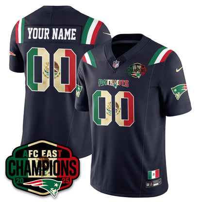 Custom NE Mexico AFC East Division Champions Vapor Limited Jersey - Stitched
