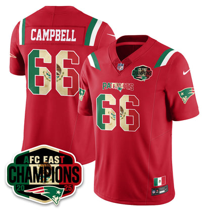 NE Mexico AFC East Division Champions Vapor Limited Jersey - Stitched