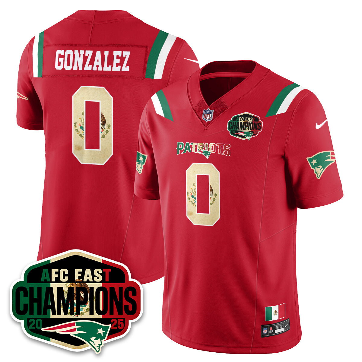 NE Mexico AFC East Division Champions Vapor Limited Jersey - Stitched