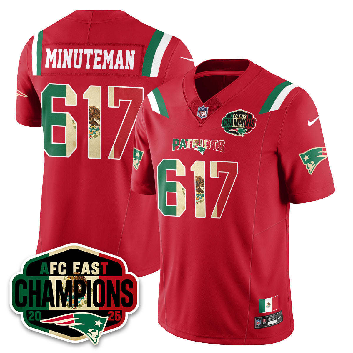NE Mexico AFC East Division Champions Vapor Limited Jersey - Stitched
