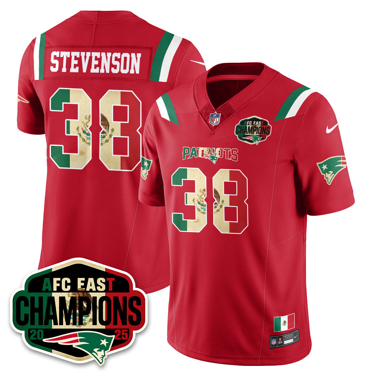 NE Mexico AFC East Division Champions Vapor Limited Jersey - Stitched