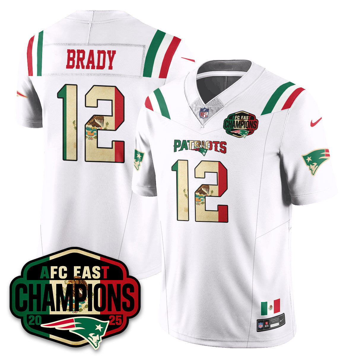 NE Mexico AFC East Division Champions Vapor Limited Jersey - Stitched