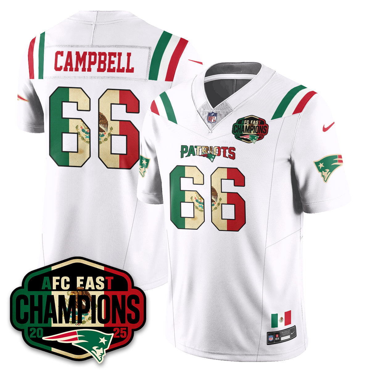 NE Mexico AFC East Division Champions Vapor Limited Jersey - Stitched