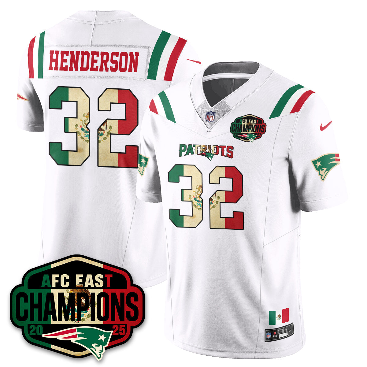 NE Mexico AFC East Division Champions Vapor Limited Jersey - Stitched