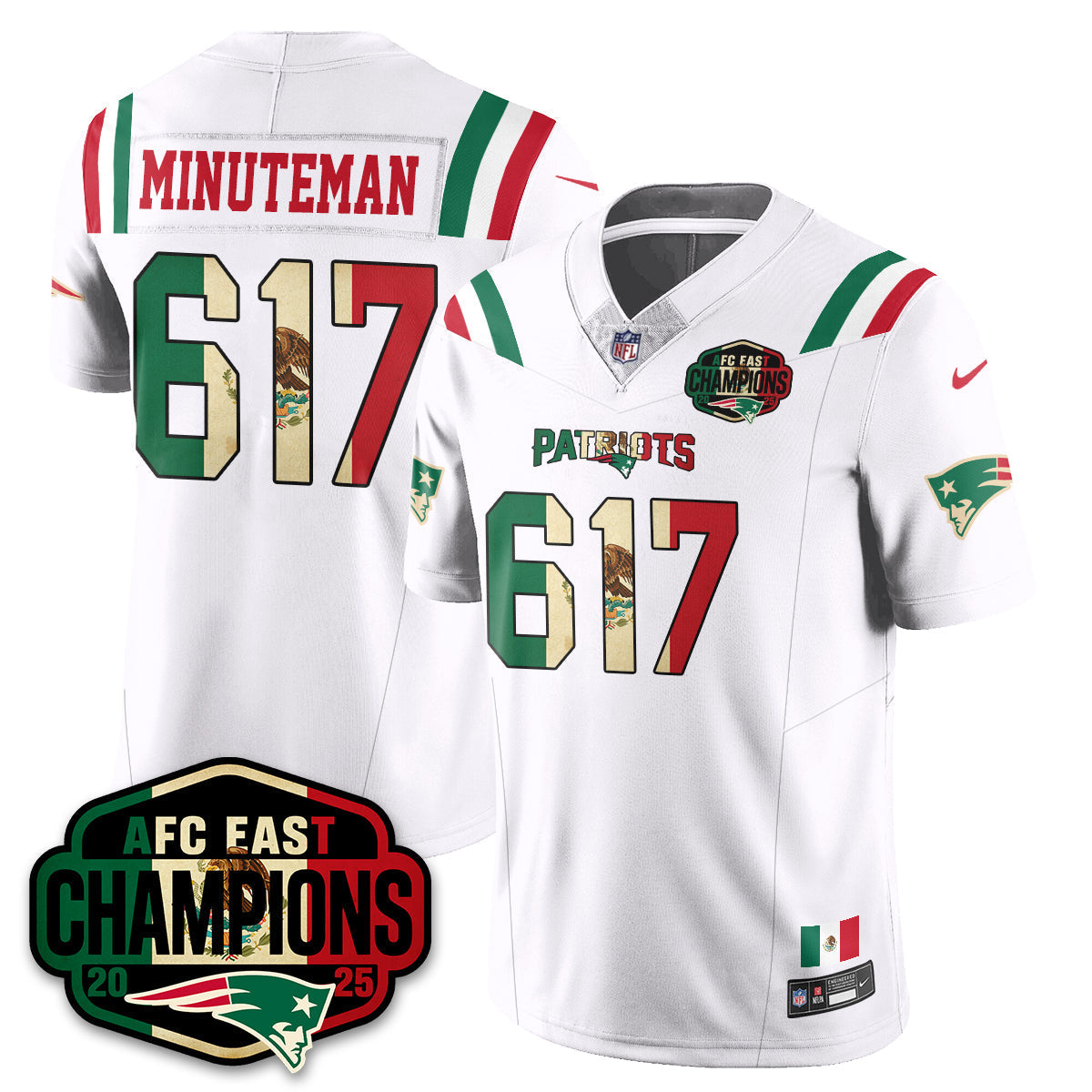 NE Mexico AFC East Division Champions Vapor Limited Jersey - Stitched