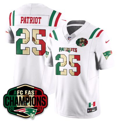 NE Mexico AFC East Division Champions Vapor Limited Jersey - Stitched