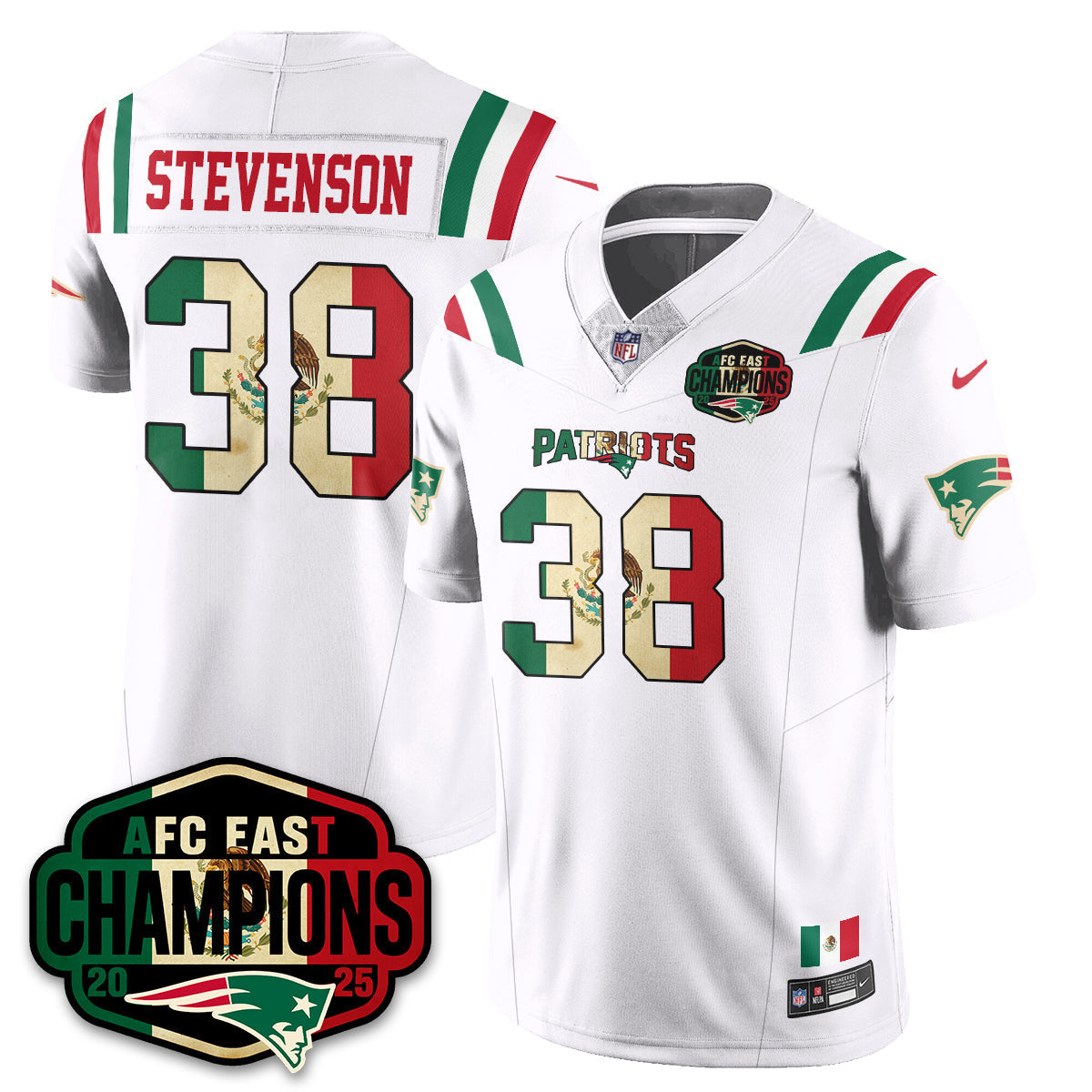 NE Mexico AFC East Division Champions Vapor Limited Jersey - Stitched