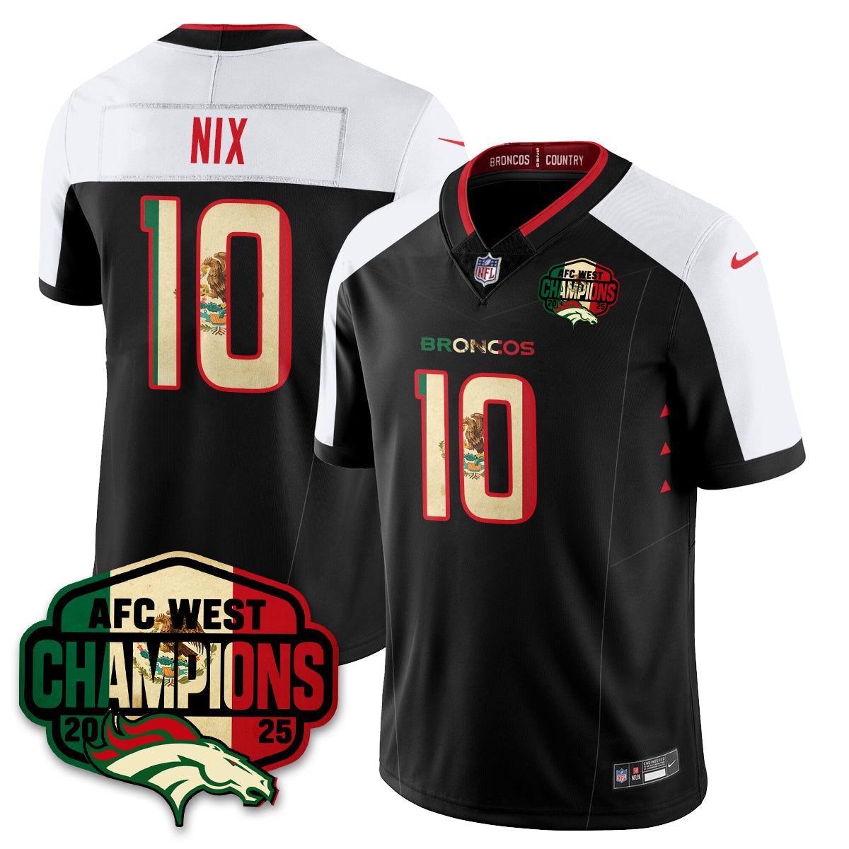 DEN Mexico AFC West Division Champions Vapor Limited Jersey - Stitched