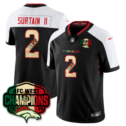 DEN Mexico AFC West Division Champions Vapor Limited Jersey - Stitched
