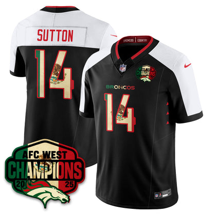 DEN Mexico AFC West Division Champions Vapor Limited Jersey - Stitched