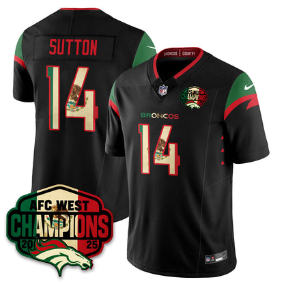 DEN Mexico AFC West Division Champions Vapor Limited Jersey - Stitched