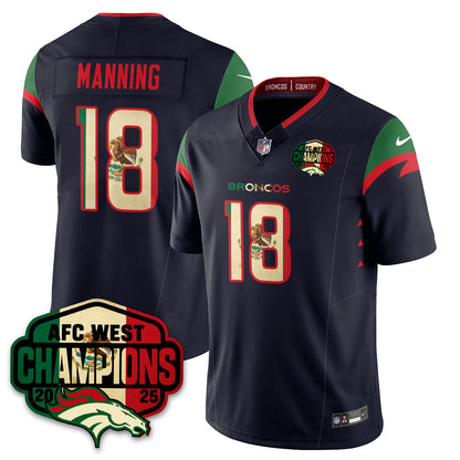 DEN Mexico AFC West Division Champions Vapor Limited Jersey - Stitched
