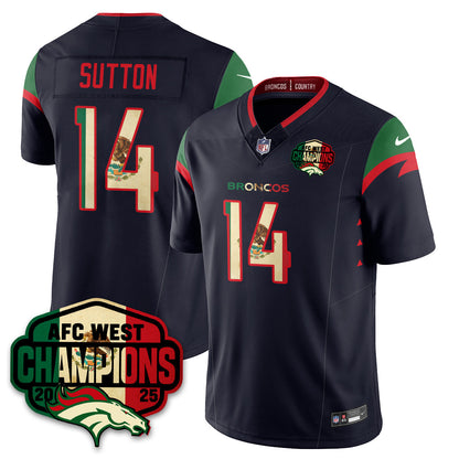 DEN Mexico AFC West Division Champions Vapor Limited Jersey - Stitched