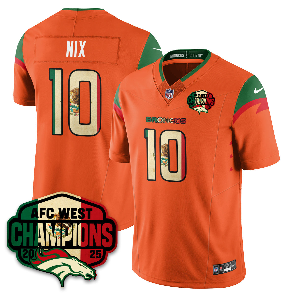 DEN Mexico AFC West Division Champions Vapor Limited Jersey - Stitched