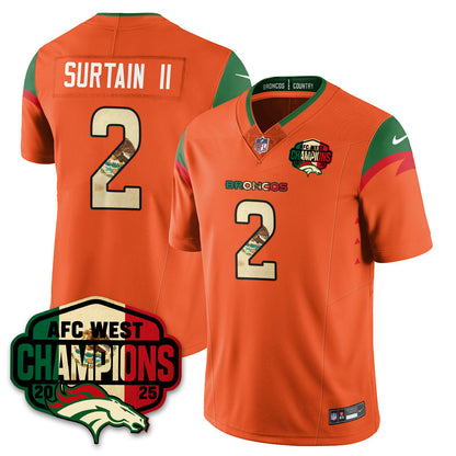 DEN Mexico AFC West Division Champions Vapor Limited Jersey - Stitched