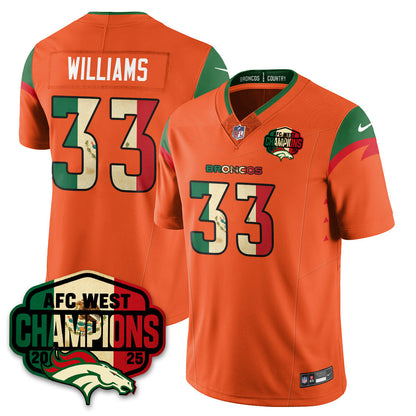 DEN Mexico AFC West Division Champions Vapor Limited Jersey - Stitched