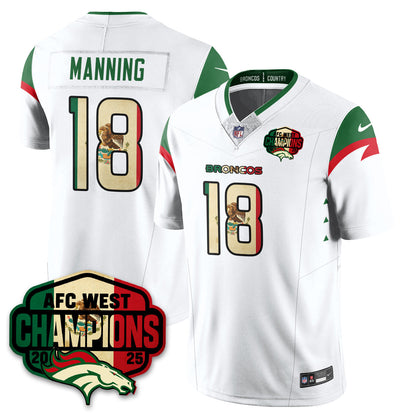 DEN Mexico AFC West Division Champions Vapor Limited Jersey - Stitched