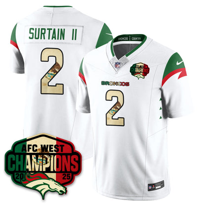 DEN Mexico AFC West Division Champions Vapor Limited Jersey - Stitched