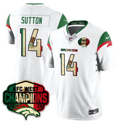 DEN Mexico AFC West Division Champions Vapor Limited Jersey - Stitched