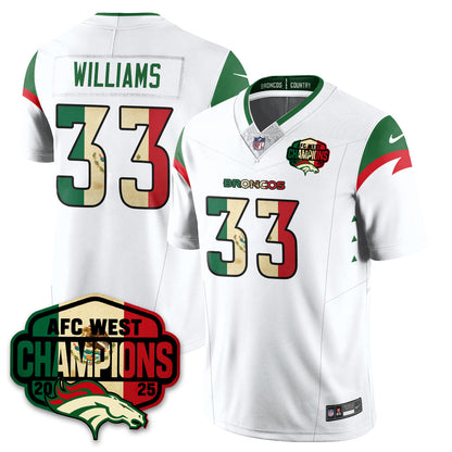 DEN Mexico AFC West Division Champions Vapor Limited Jersey - Stitched