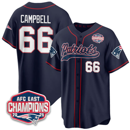 NE AFC East Division Champions Vapor Limited Baseball Jersey - Stitched