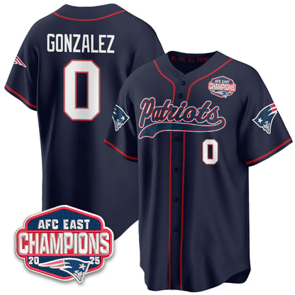 NE AFC East Division Champions Vapor Limited Baseball Jersey - Stitched