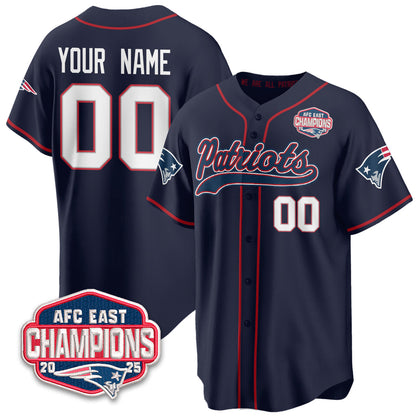 NE AFC East Division Champions Vapor Limited Baseball Jersey - Stitched