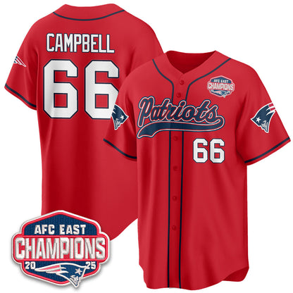 NE AFC East Division Champions Vapor Limited Baseball Jersey - Stitched