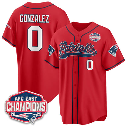 NE AFC East Division Champions Vapor Limited Baseball Jersey - Stitched