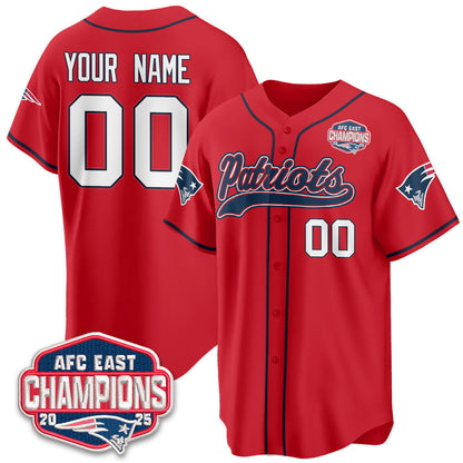 NE AFC East Division Champions Vapor Limited Baseball Jersey - Stitched
