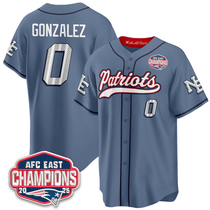 NE AFC East Division Champions Vapor Limited Baseball Jersey - Stitched