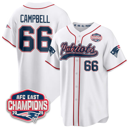 NE AFC East Division Champions Vapor Limited Baseball Jersey - Stitched