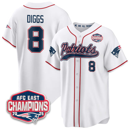 NE AFC East Division Champions Vapor Limited Baseball Jersey - Stitched