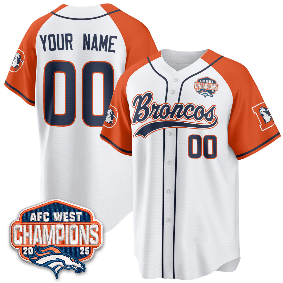 DEN AFC West Division Champions Vapor Limited Baseball Jersey - Stitched