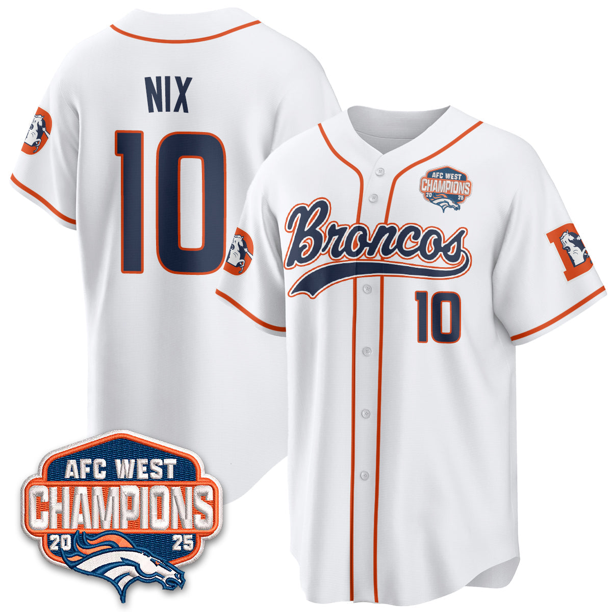 DEN AFC West Division Champions Vapor Limited Baseball Jersey - Stitched