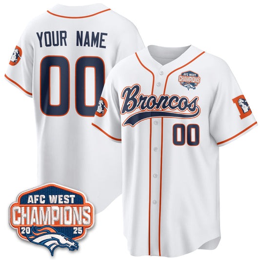 DEN AFC West Division Champions Vapor Limited Baseball Custom Jersey - Stitched