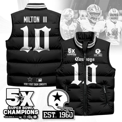 DAL Gothic 5-Time Champions Unisex Puffer Vest