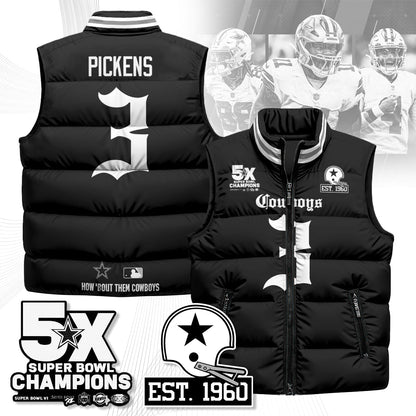 DAL Gothic 5-Time Champions Unisex Puffer Vest