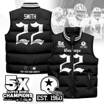 DAL Gothic 5-Time Champions Unisex Puffer Vest