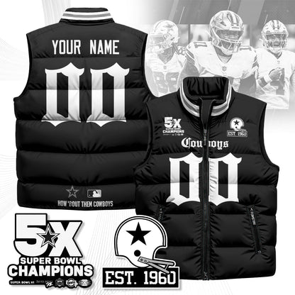 DAL Gothic 5-Time Champions Unisex Puffer Vest