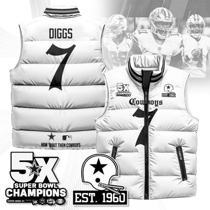 DAL Gothic 5-Time Champions Unisex Puffer Vest