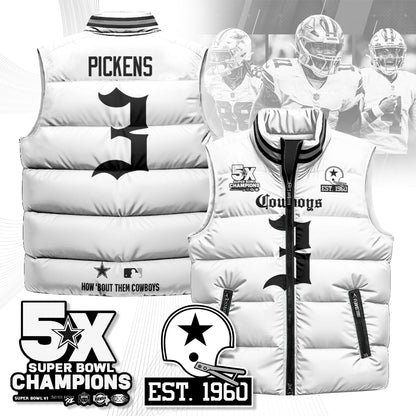 DAL Gothic 5-Time Champions Unisex Puffer Vest