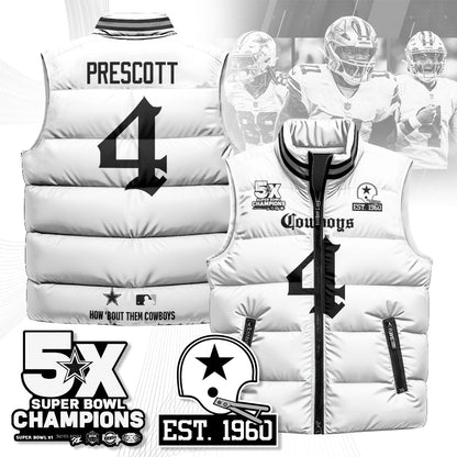 DAL Gothic 5-Time Champions Unisex Puffer Vest